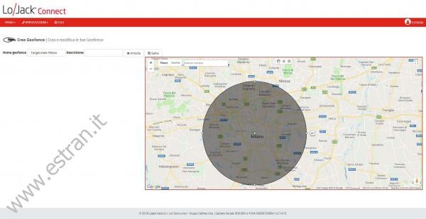 CREAZIONE GEOFENCE